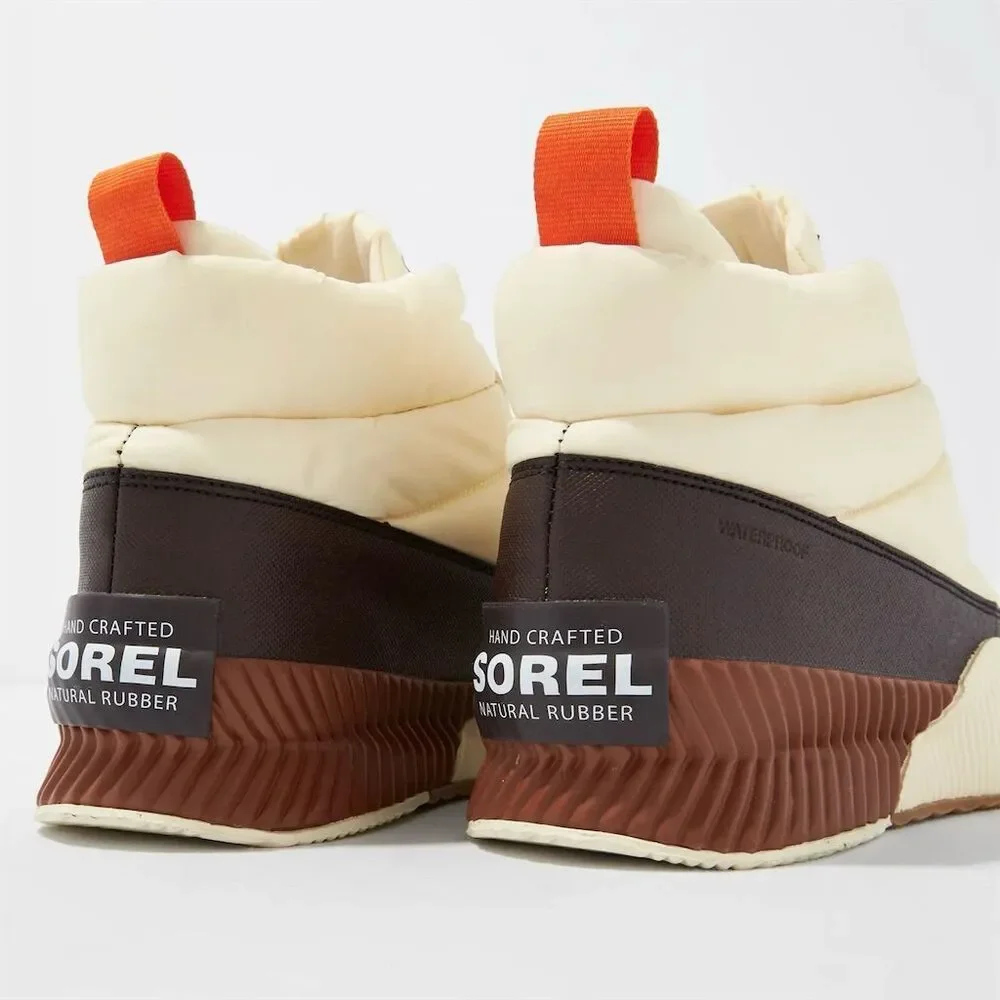 🚫SOLD🚫 Sorel Out N About III Puffy Zip Boots Cream Espresso Orange Waterproof 11 - Picture 3 of 12